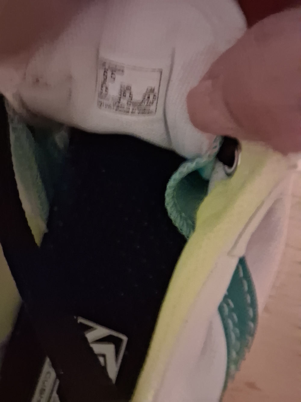 New In Box Vans White Low-Top Sneakers with Teal Stripe and Lime Lining 6 1/2 - Picture 5 of 7